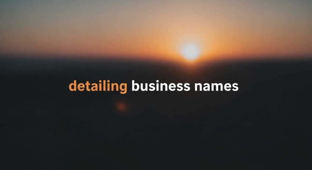 detailing business names